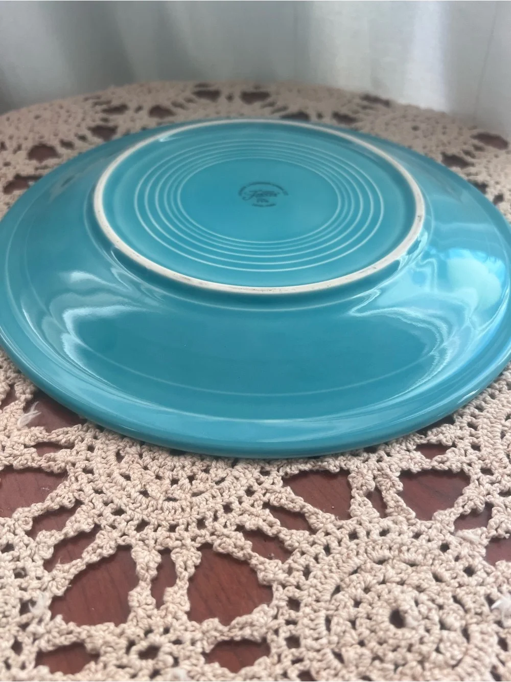 Vintage Fiesta Turquoise Blue 10” Dinner Plate Homer Laughlin Fiesta ware USA